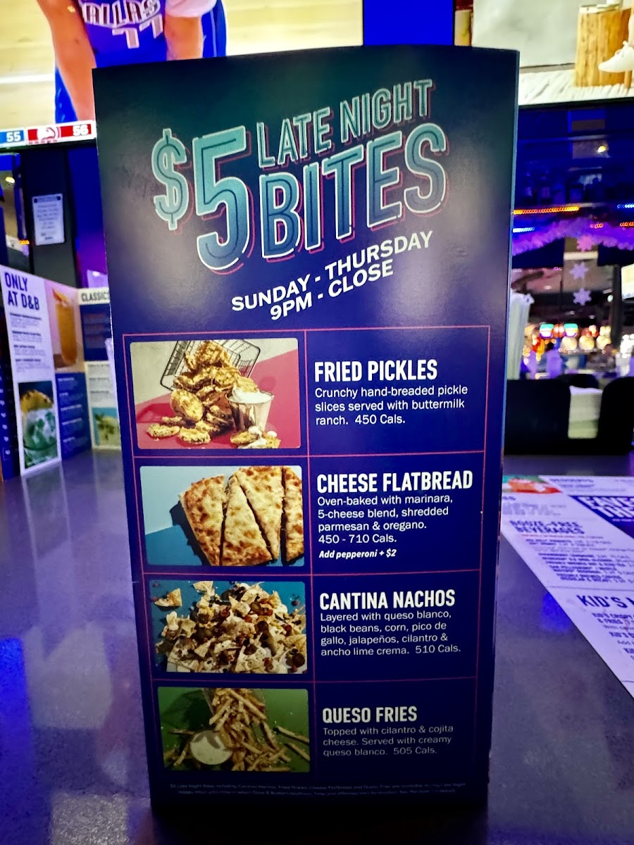 Menu Dave & Buster's Rogers-5